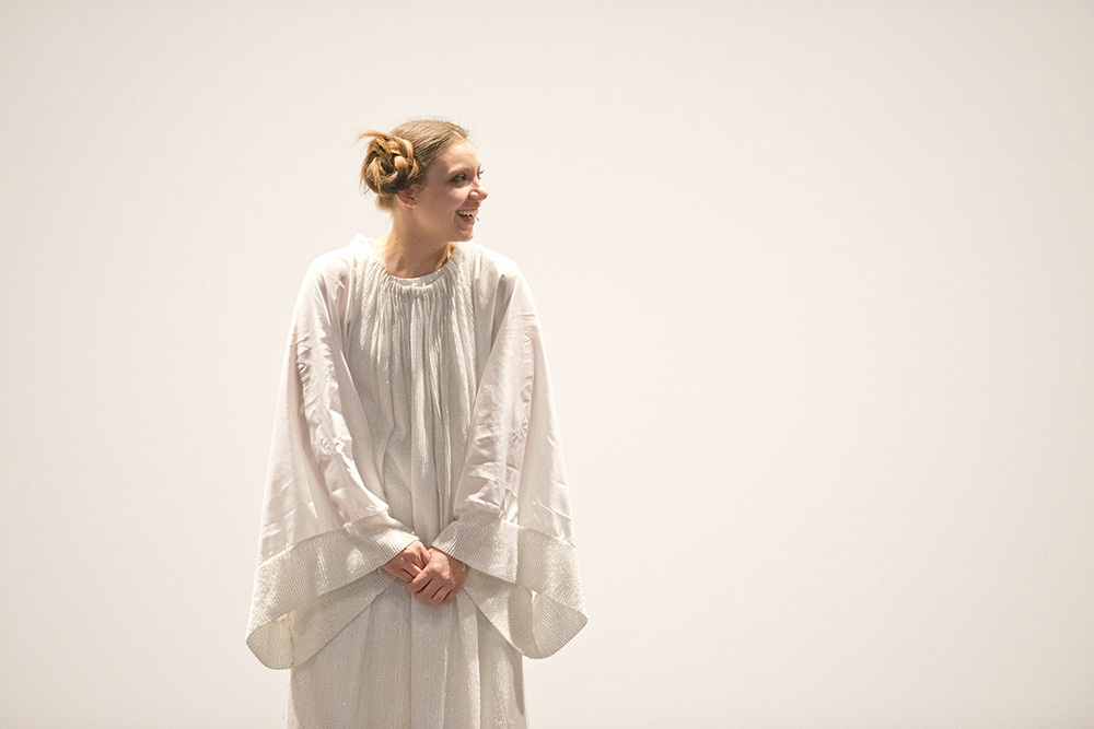 Aubrey Lynea Shore as Princess Leia in a dress rehearsal for KCC Theatre's "Sampled Shakespeare"