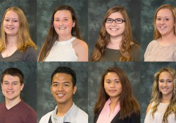 Portraits of the eight 2016 KCC Trustee Scholarship recipients.