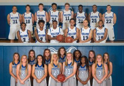 Team photos of KCC's 2016-17 men's and women's basketball teams.