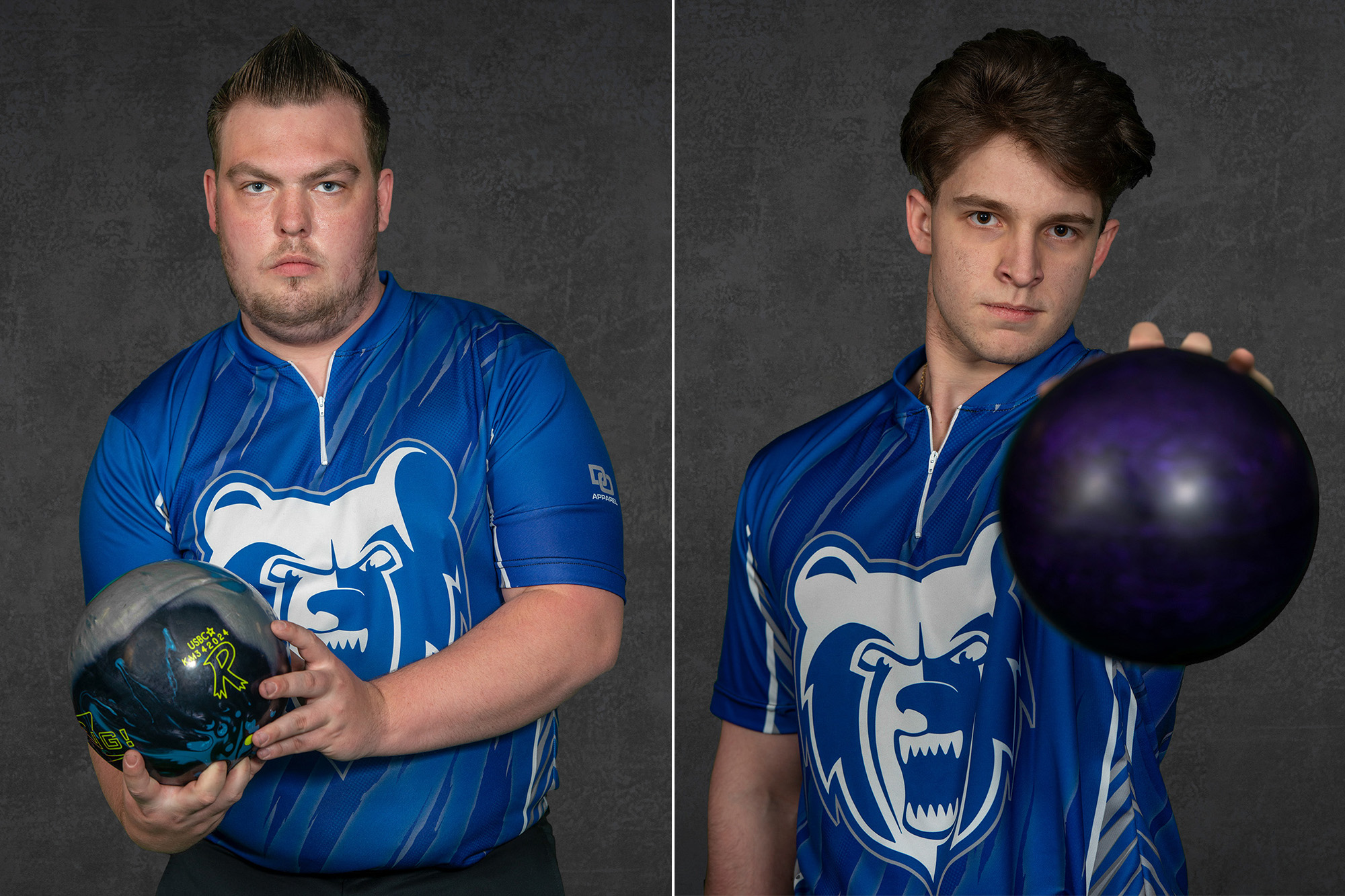 Men's bowlers Jacob O'Donnell and Bryan Foote
