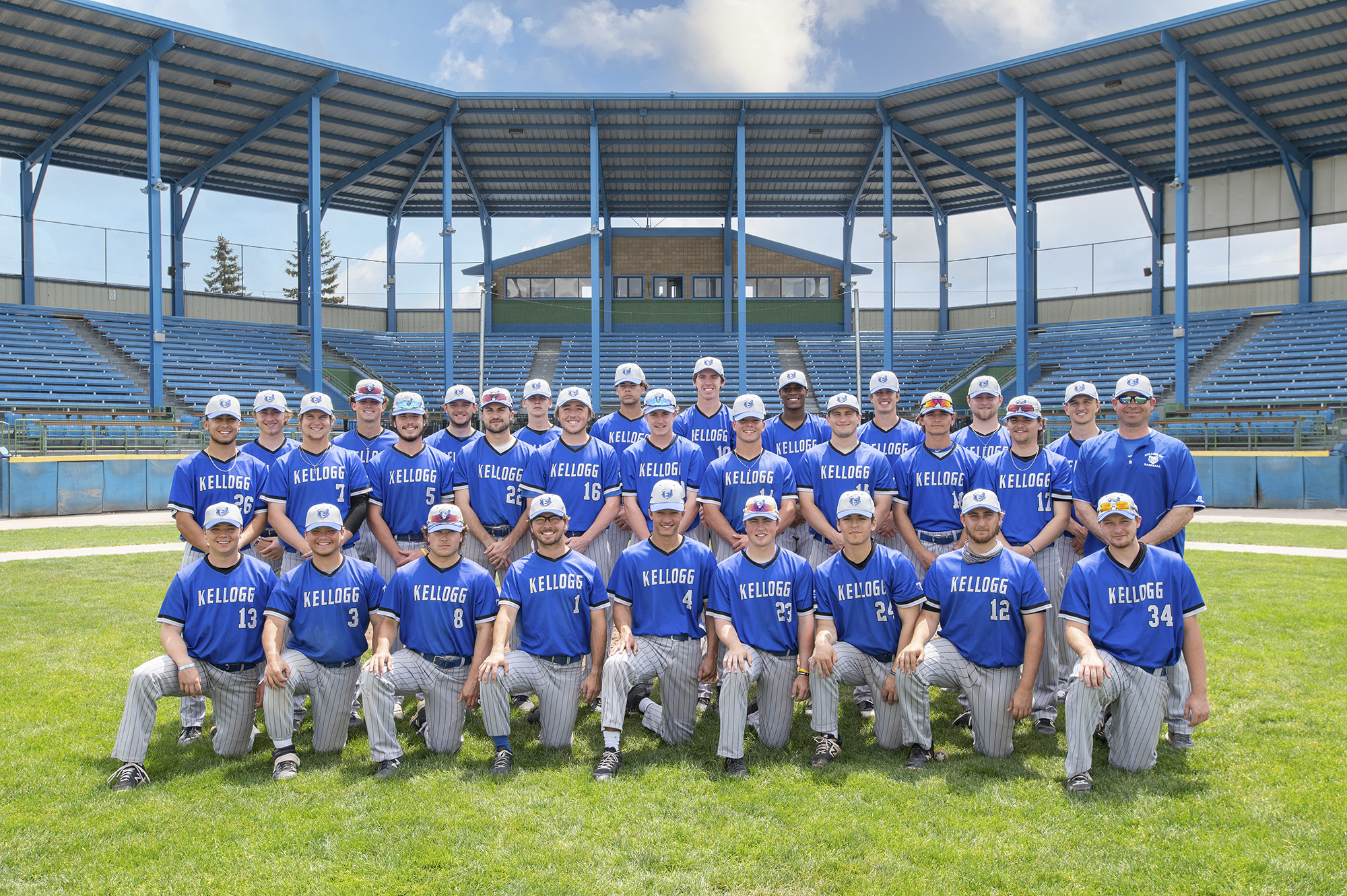 A team photo of KCC's 2021 baseball team.