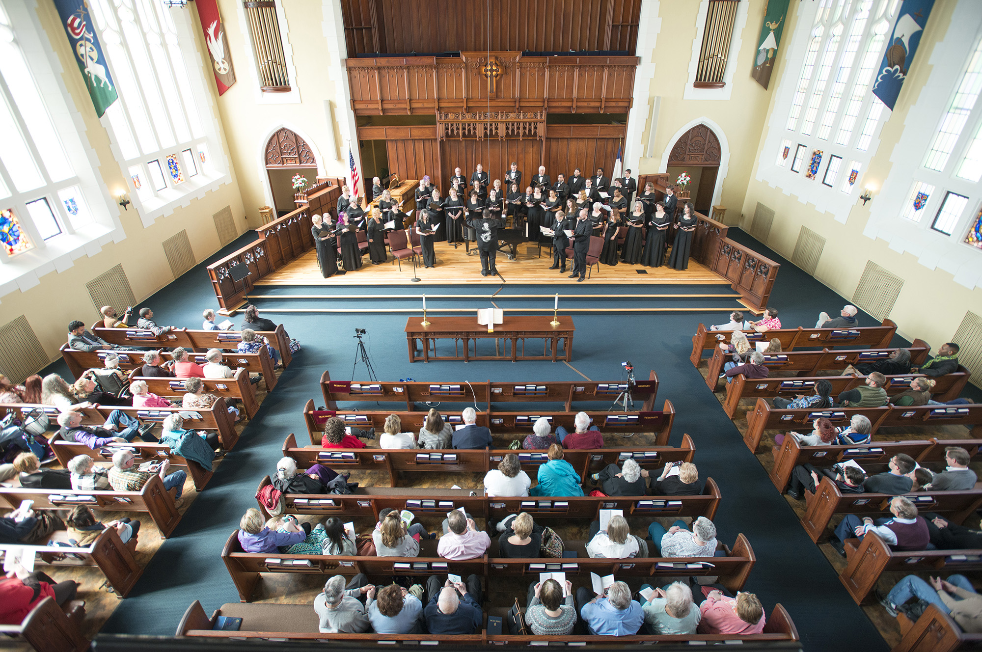 KCC choir members perform at First Presbyterian Church in downtown Battle Creek.
