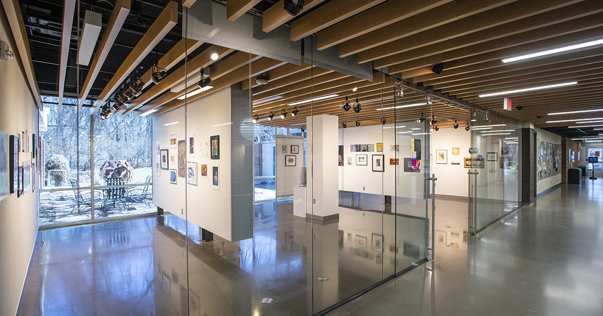 KCC's 2022 Student Art Exhibit on display in the DeVries Gallery.