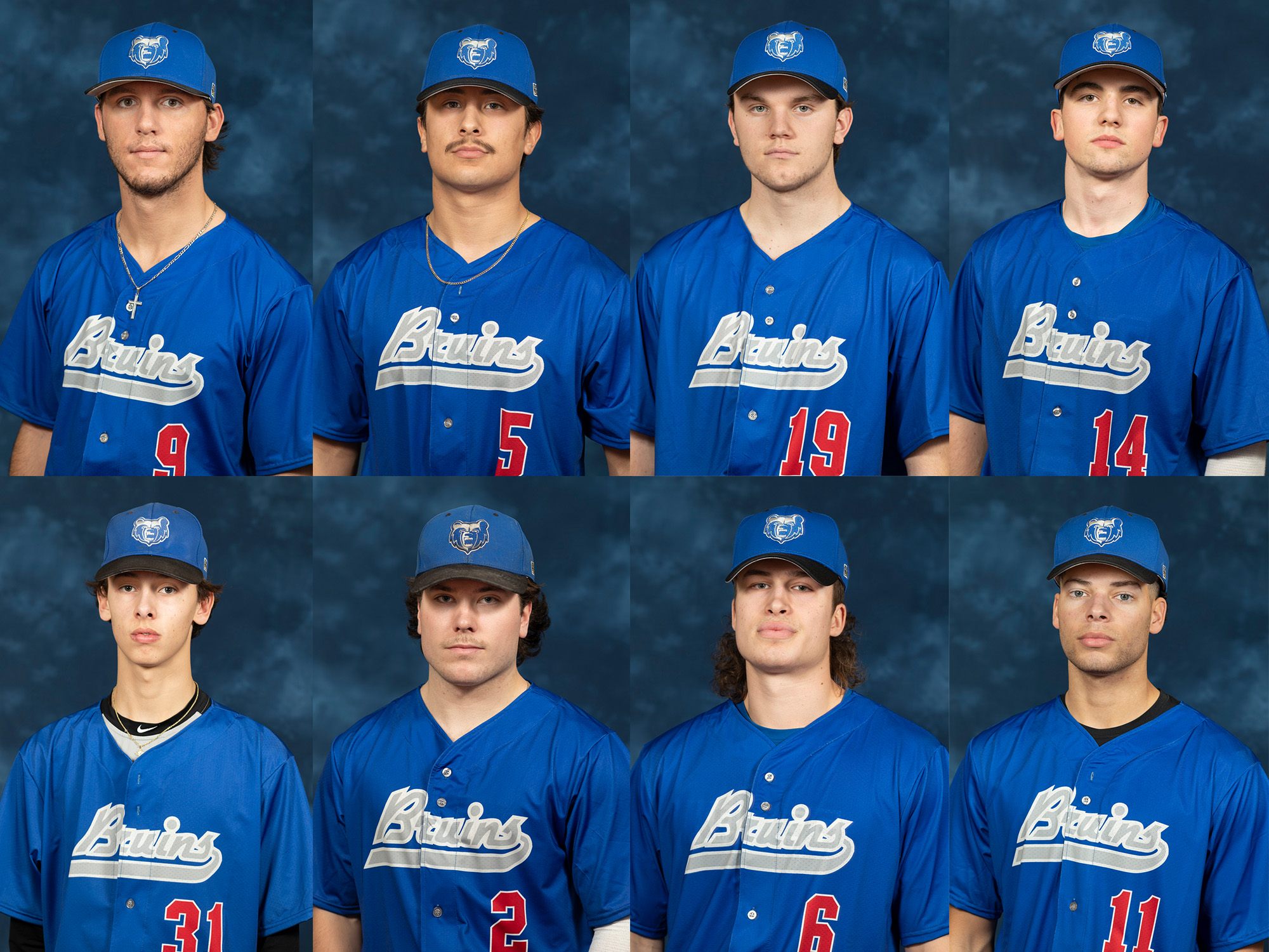 Pictured, in the top row, from left to right, are Keegan Batka, Hilario DeLaPaz, James Geshel and Jackson Kitchen. In the bottom row, from left to right, are Sean Knorr, Tate Peterson, Ashton Potts and RJ Sherwood.