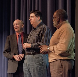 Professors John Wooten, Eric Andrews and Ron Smith were honored at yesterday's Interim Session for their 40 years of service at KCC. 