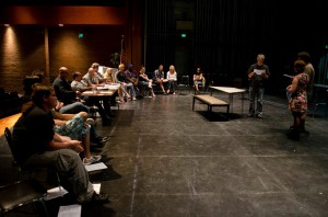 A photo from KCC Theatre rehearsals for the college's fall play.