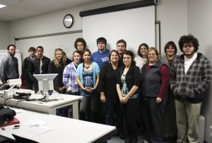 KCC students from the SERV 200 class with instructor Ann Lown.