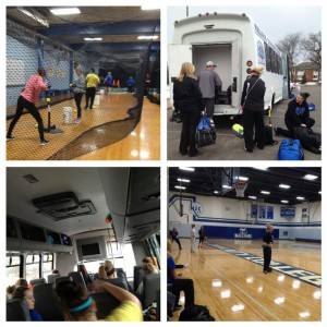 KCC's softball team loaded up and ready to go after a morning of practice this past Saturday. Photos by sophomore infielder Taylor Howes.