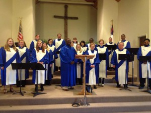 A photo from the Kellogg Singers' performance as the featured choral group at Wakeshma Community Church in Fulton on Sunday. Photo courtesy of Stephen Case. 