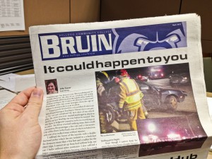The April edition of the Bruin student newspaper.