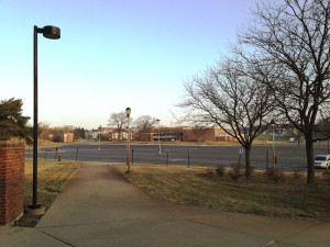 With Spring Break almost over, it'll be a while till the parking lots are this empty on a school day.