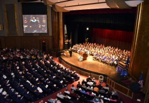 A photo from KCC's commencement ceremony in 2012.
