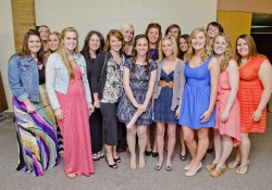 KCC's Dental Hygiene Class of 2014 poses together before their Pinning Ceremony.