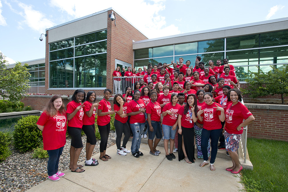 The 2014 cohort of Upward Bound students and instructors at KCC.