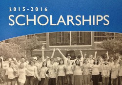 Detail from the cover of the KCC Foundation's 2015-16 scholarship booklet, which shows a group photo of the latest Gold Key and Trustee scholars