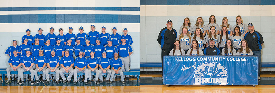 KCC's 2015 baseball and softball teams' team photos
