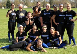 KCC's softball team, photographed by Shelly Smith