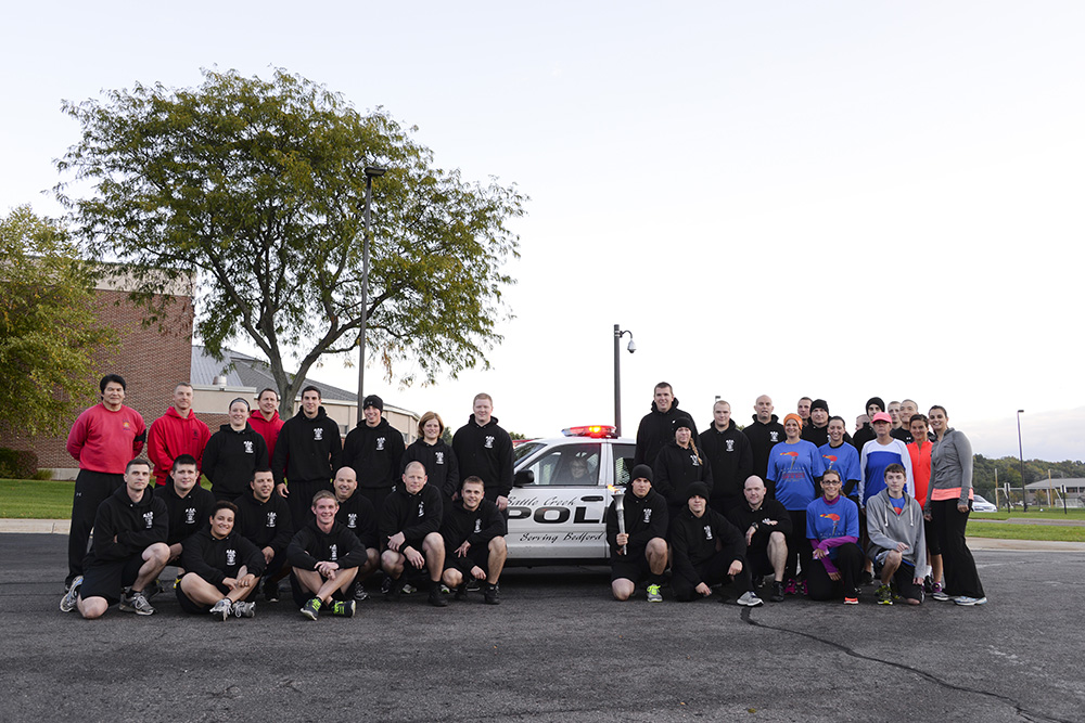 A group photo of participants in the 2014 Law Enforcement Torch Run.