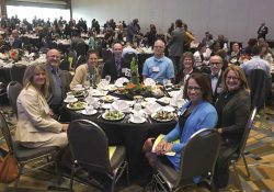 KCC employees and representatives from Holtyn & Associates, LCC, one of KCC's employee wellness vendors, attend a Gala Celebration honoring Governor’s Fitness Award nominees in Detroit in April.