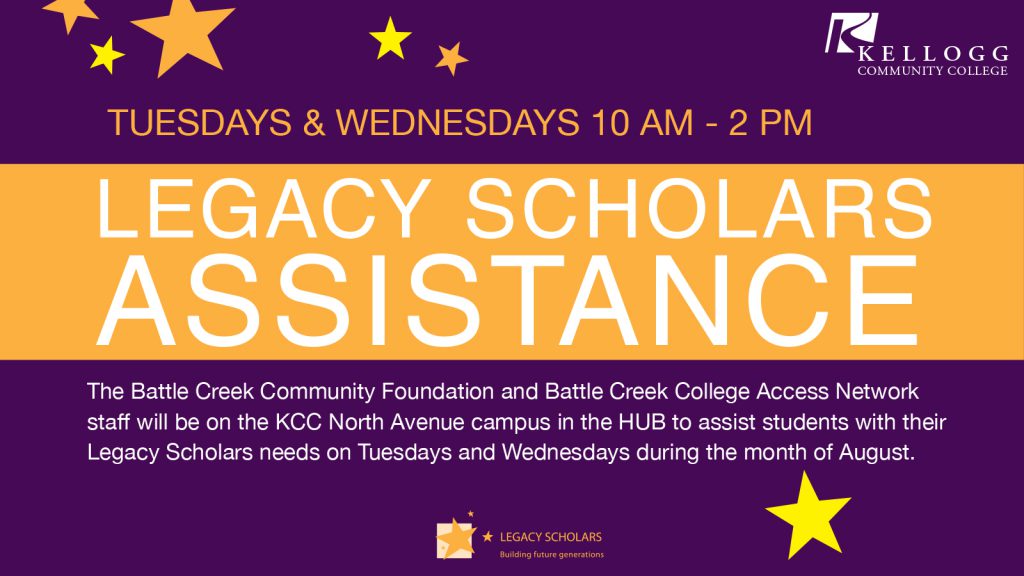 KCC hosting Legacy Scholars Assistance days on Tuesdays and Wednesdays