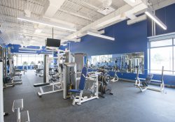 The weight room in the KCC Miller Building.