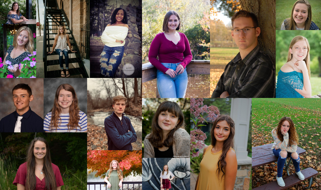 A collage of portraits of KCC's 2020 Gold Key Scholars.