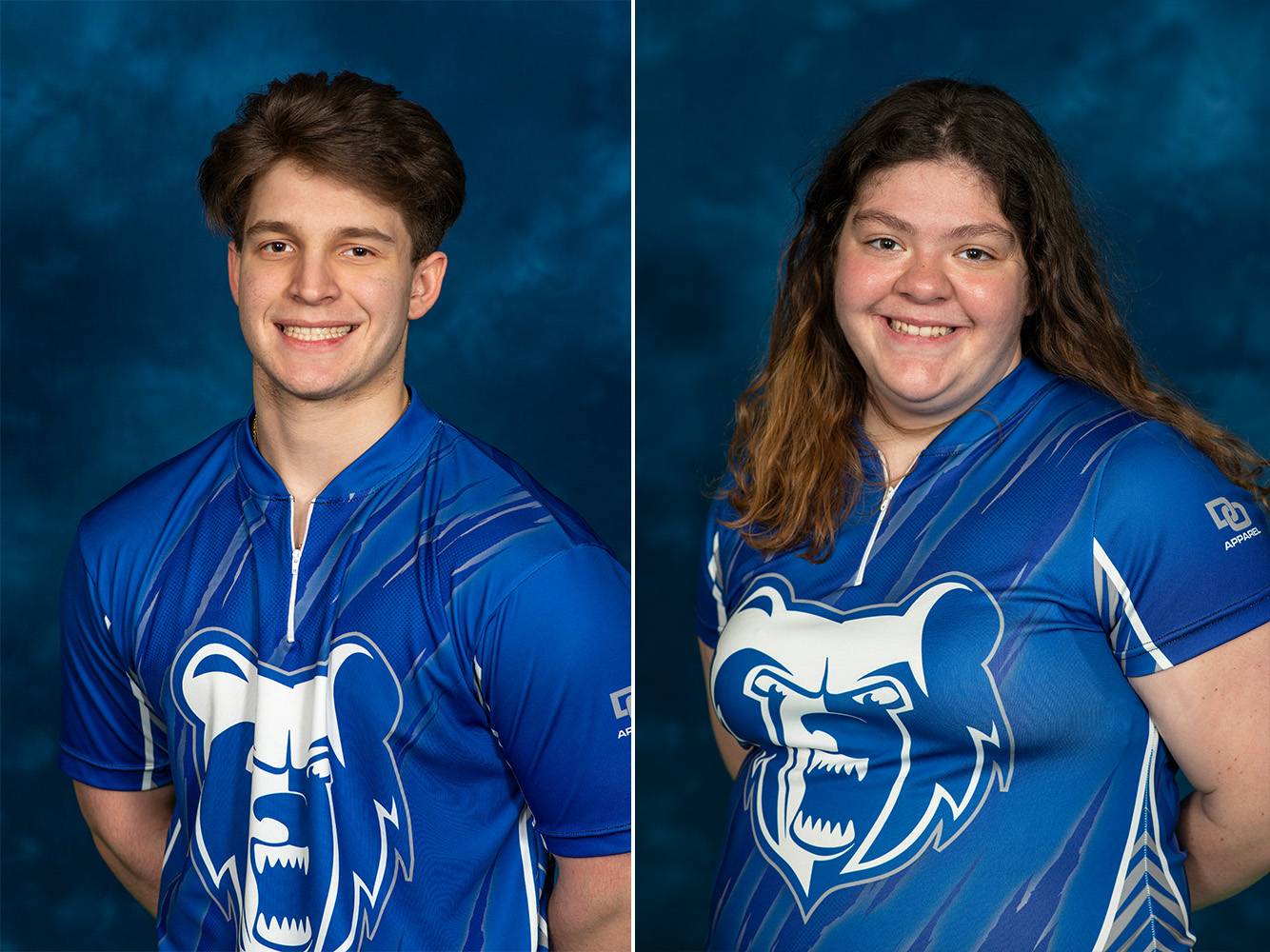 KCC bowlers Bryan Foote and Emma O'Donnell.