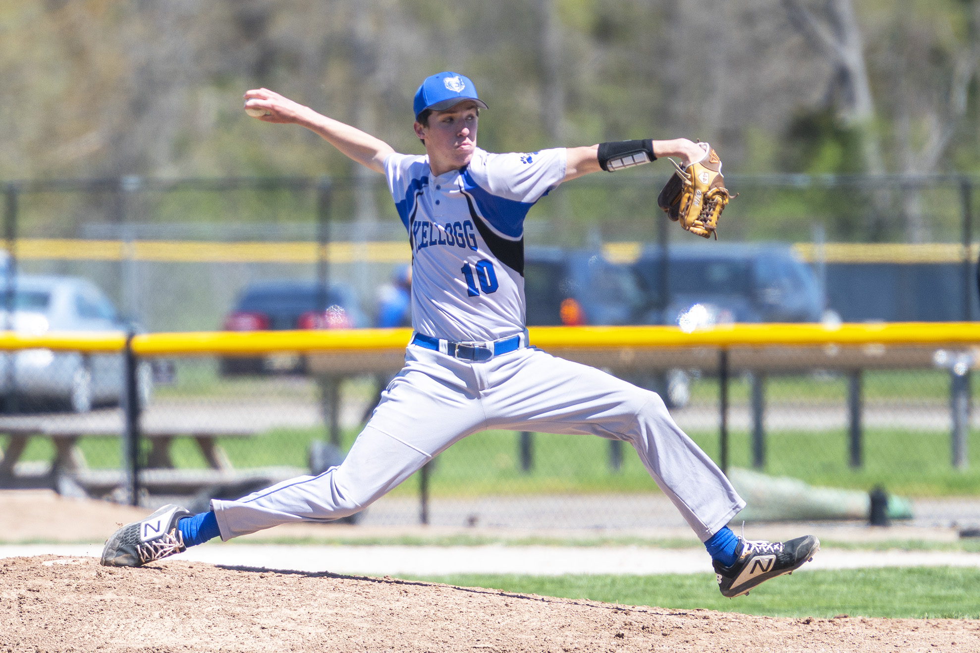 Pitcher Zach Marshall pitches during a game.