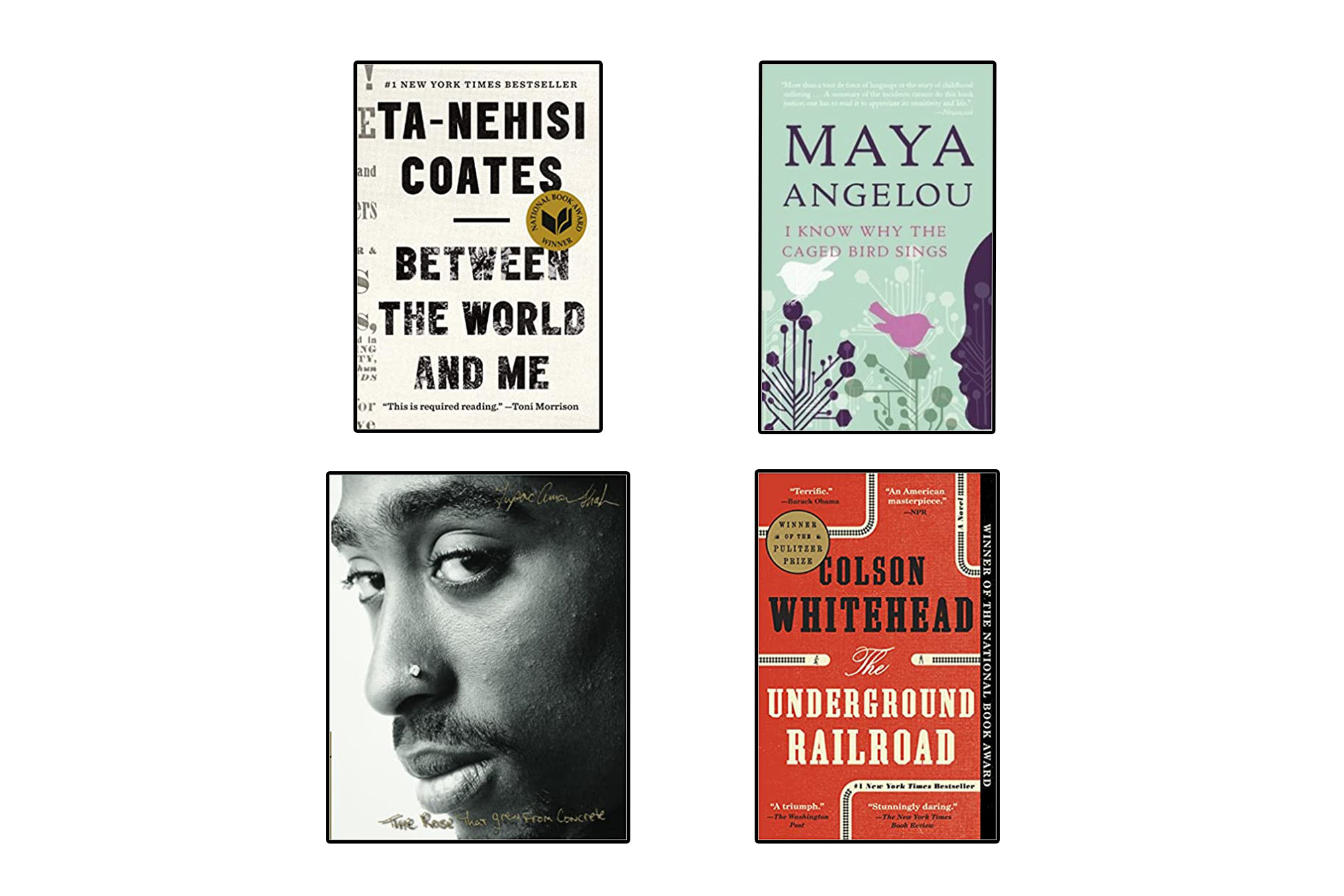 Covers of the four books linked to in the post.