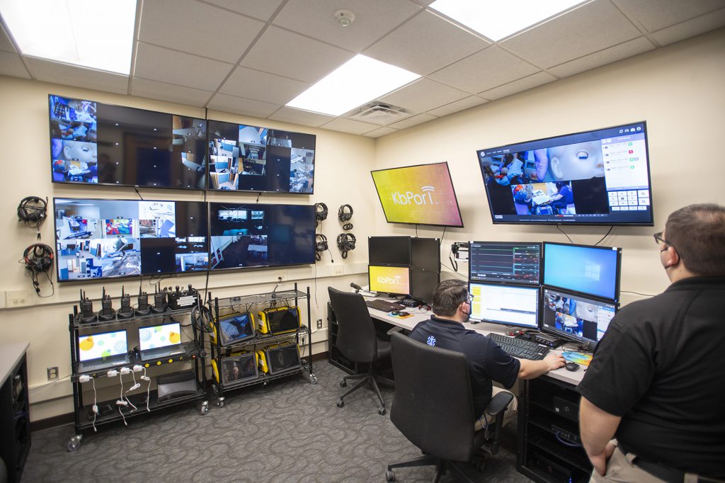 The control room of the EMS Sim Lab.