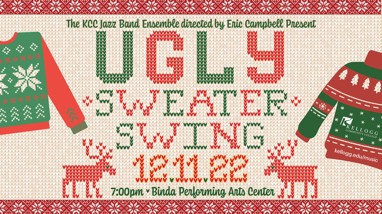 KCC Jazz Band to present The Ugly Sweater Swing concert Dec. 11 in 