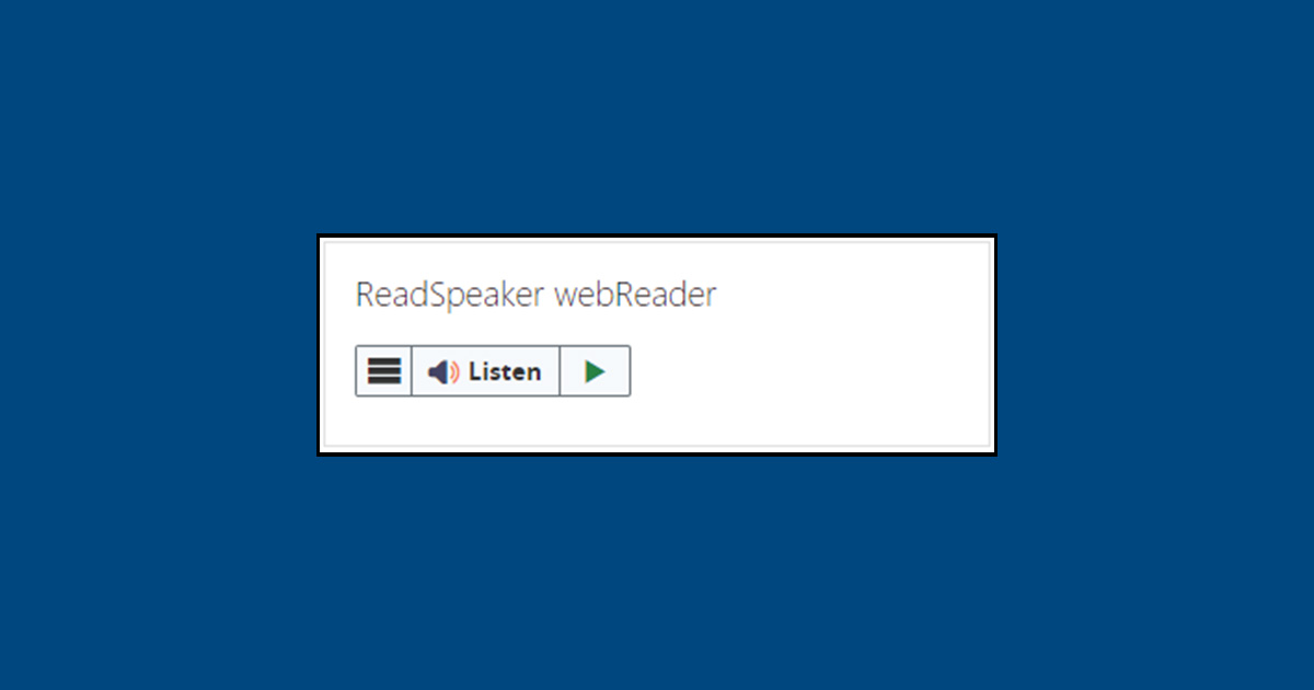 A screenshot of the ReadSpeaker button as it appears in Moodle.
