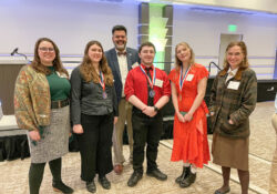 Pictured, from left to right, are KCC Student Life Director and PTK advisor Kristin McDermott, Raylene Bosier, KCC President Dr. Paul Watson, Brent Runyon, Ella Smith and Instruction and Student Success Librarian and PTK advisor Rebekah Love.