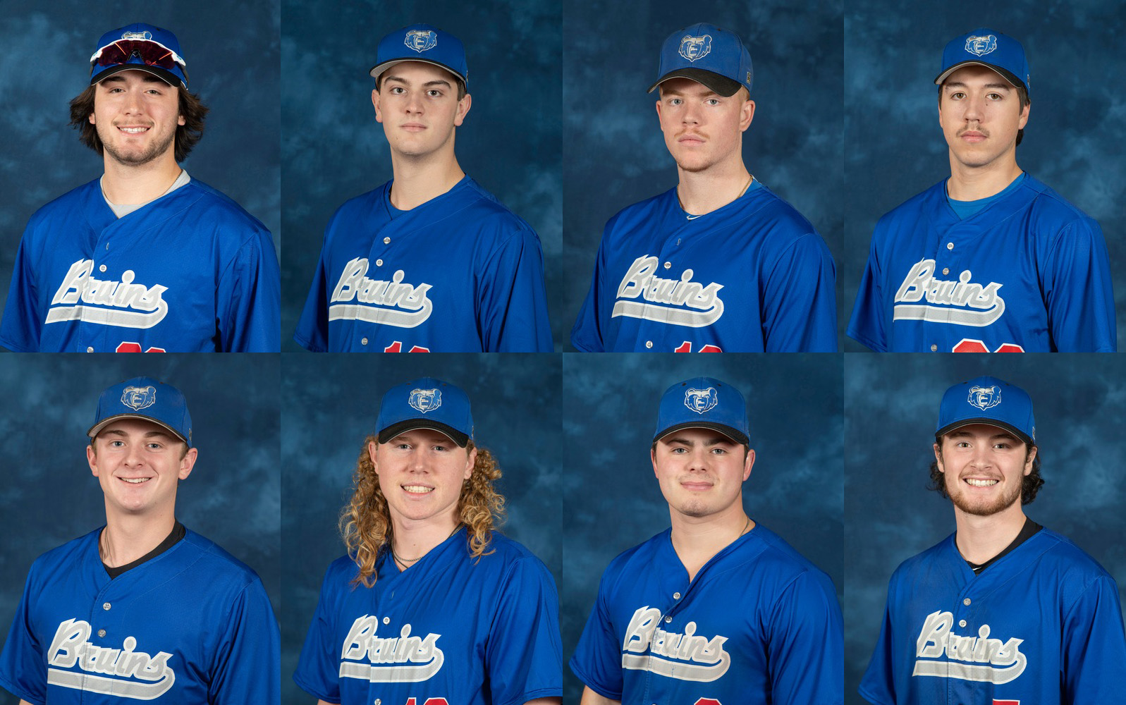 A collage of headshots of the baseball player award winners.