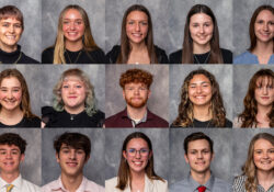 A collage of headshot photos of the 15 Gold Key Scholars.