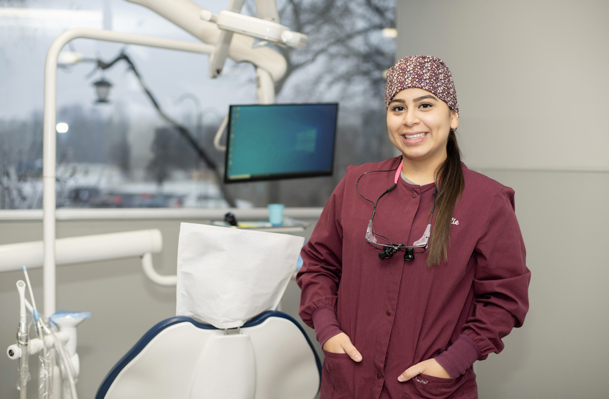 KCC Dental Hygiene student Yuliana Magana poses in the Dental Hygiene Clinic.