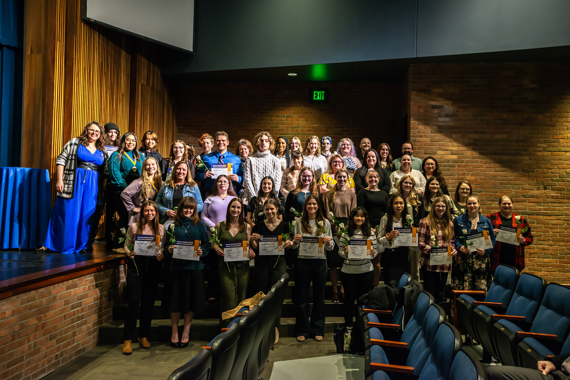 A group photo of Spring 2024 KCC PTK inductees.