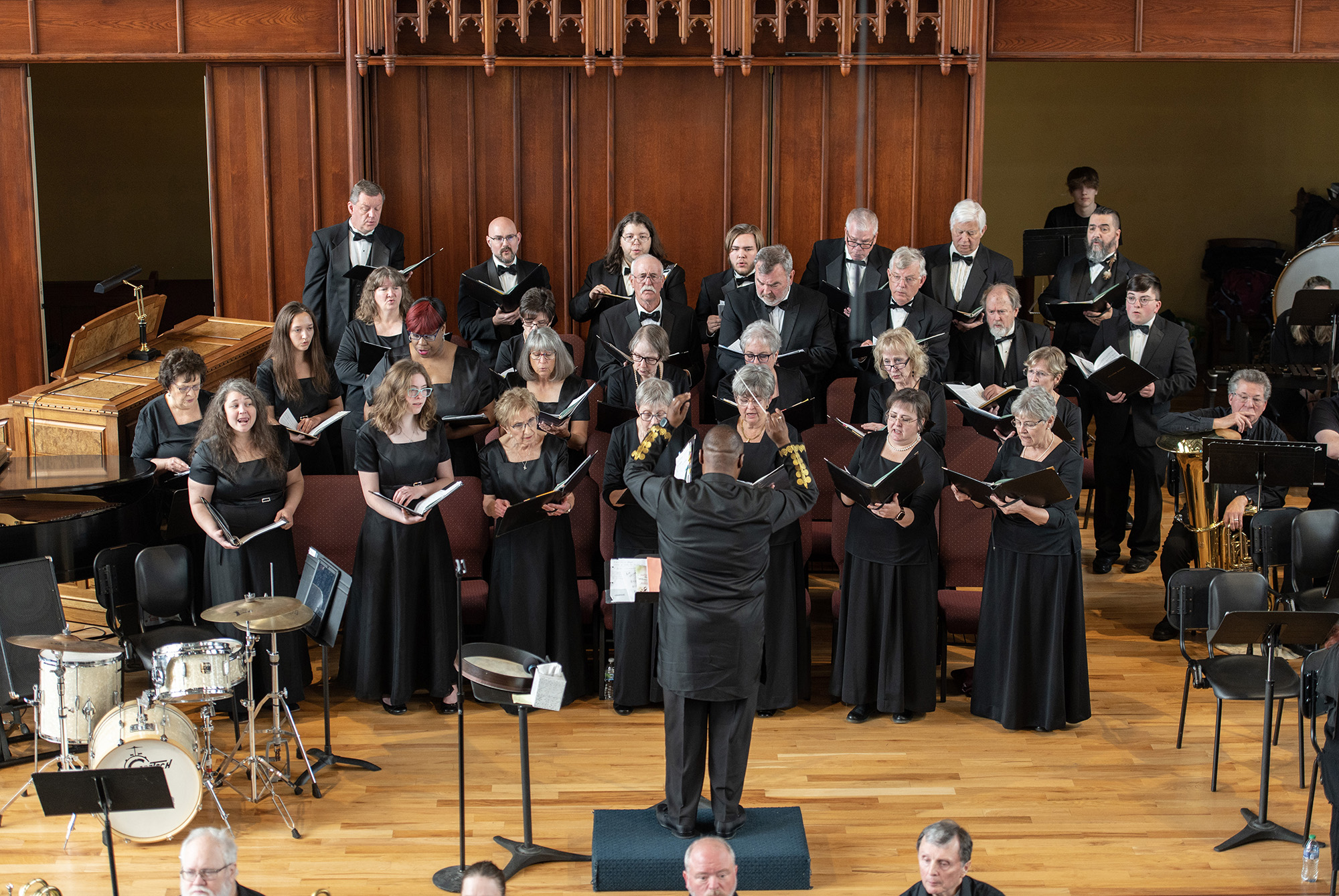 Choir members sing at the "Singing in the Spring" concert in 2023.