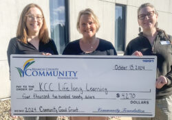 BCCF Executive Director Erica Heminger; KCC Lifelong Learning Director Casey Fairley; and KCC Grant Development Officer Jill Anderson.