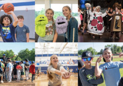 A collage of six photos of Bruin Youth summer campers participating in various camps.