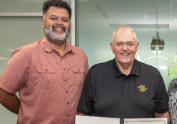 Donor Joseph Garrett with KCC President Dr. Paul Watson.