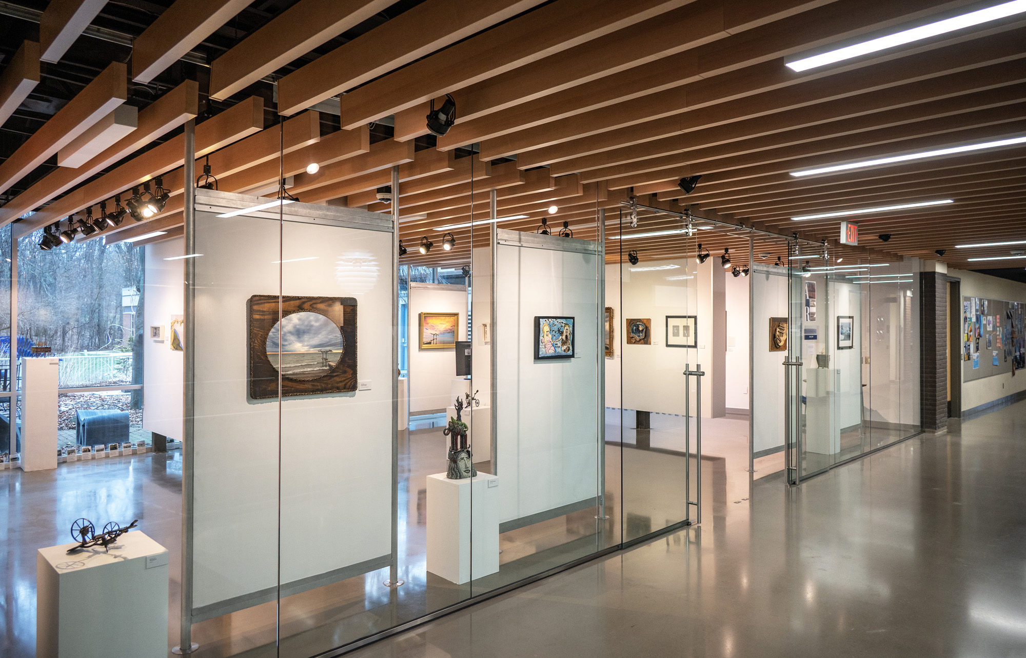 The Art Faculty Exhibit on display in the campus gallery.
