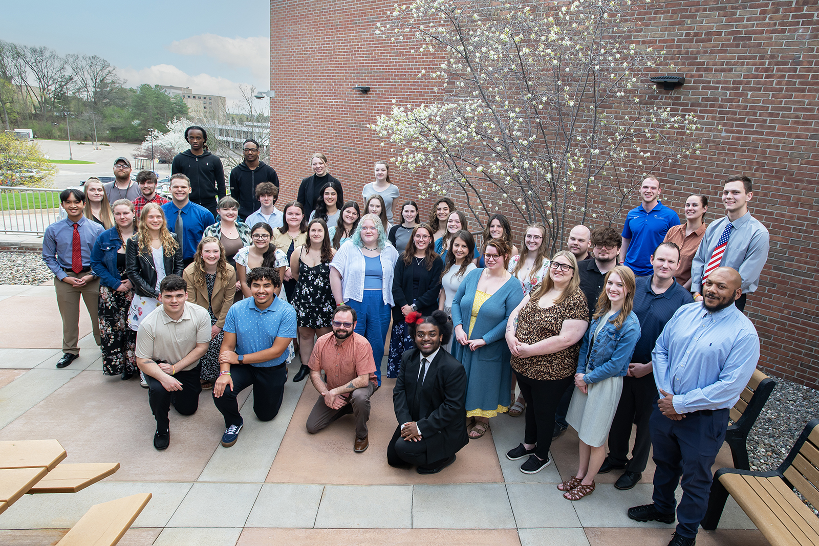 A group photo of KCC's 2025 Outstanding Bruin Award winners.