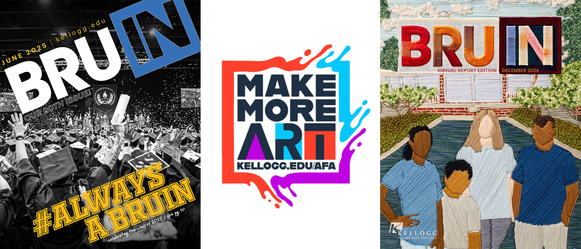 A collage of photos of the department's award-winning works.